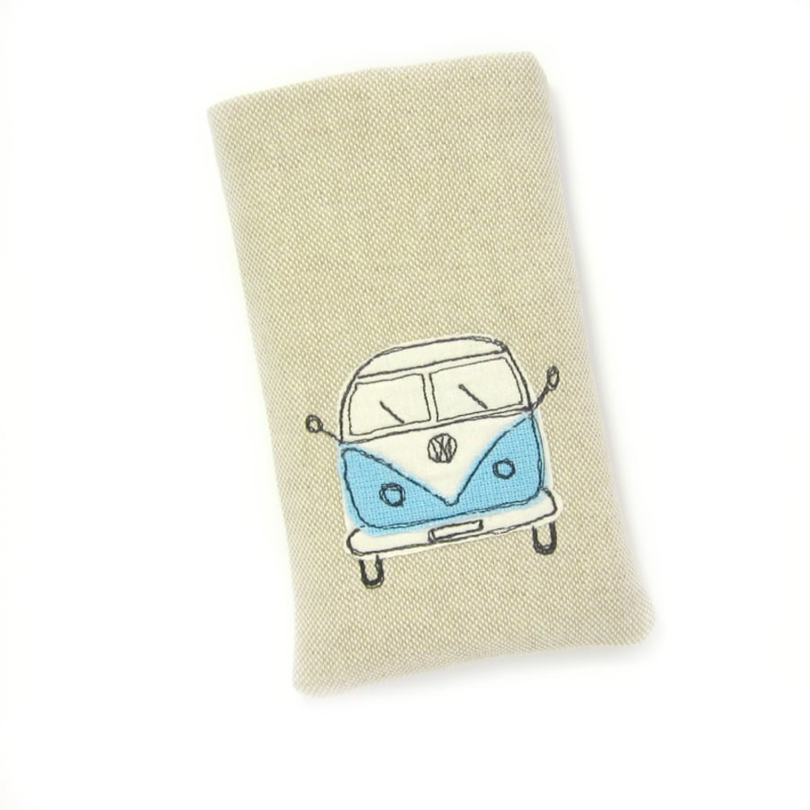 iPhone Sleeve, iPhone 6, Phone Case, Blue VW Camper Van