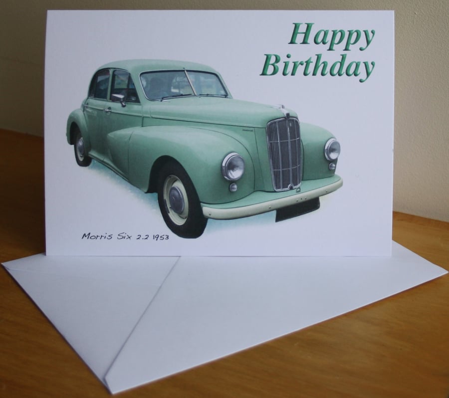 Morris Six 2.2L 1953 - Birthday, Anniversary, Retirement or Plain Card