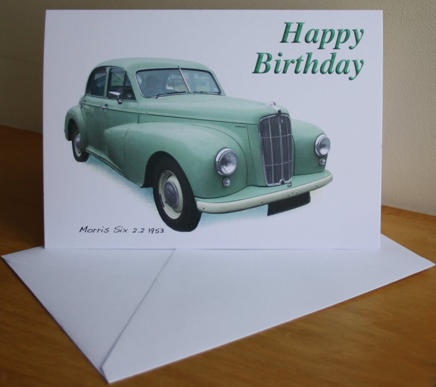 Morris Six 2.2L 1953 - Birthday, Anniversary, Retirement or Plain Card