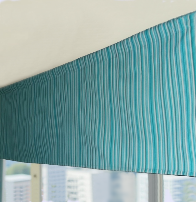 Cotton Pelmet, Café Curtain, Shelf Curtain, Cupboard Curtain, Turquoise Teal