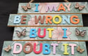 Hanging wooden sign 
