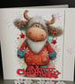 Highland Cow Christmas Card  - Image 4