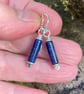 Scrolls lapis lazuli and silver earrings - Image 2