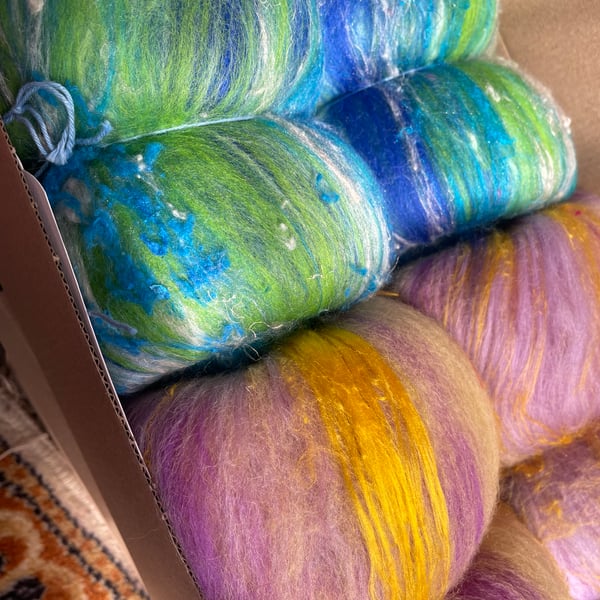 Wool, Silk & Bamboo Art Batts