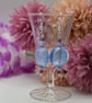 Silver Lined Light Blue Glass Earrings - Image 8