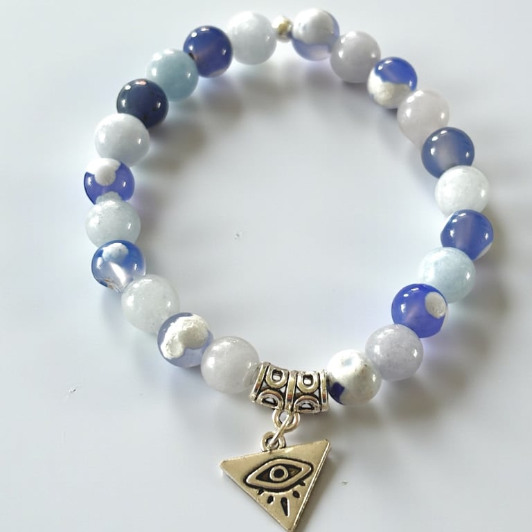 Blue Fire Agate Bracelet.