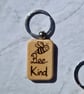 Bee Kind wooden keyring