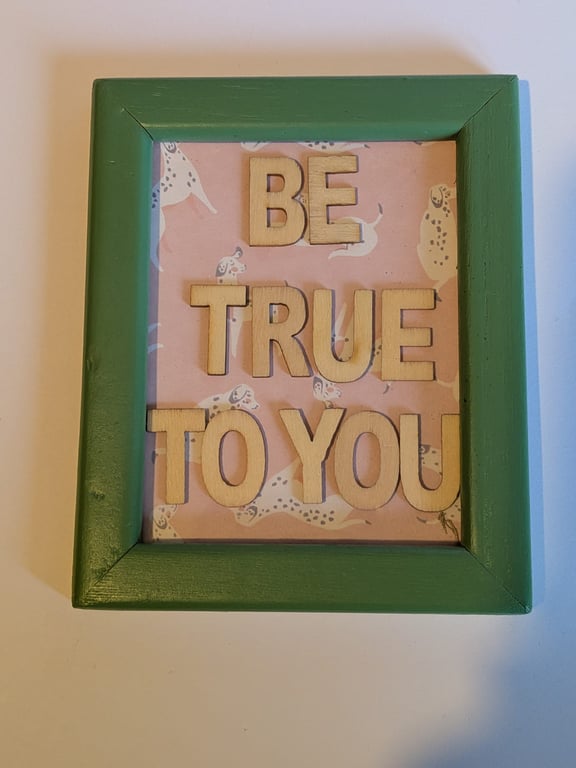 Small Green Frame with Inspirational Quote