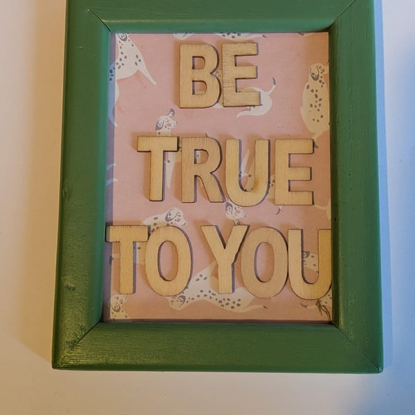 Small Green Frame with Inspirational Quote