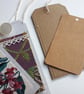 3 Gift Tags - plum vintage silk and lace, reclaimed textiles  - Image 5