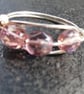 Silver plate and pink swarovski ring - Image 1