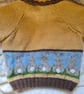 Handknit fairisle children's cardigan with pom pom bunnies - Image 5