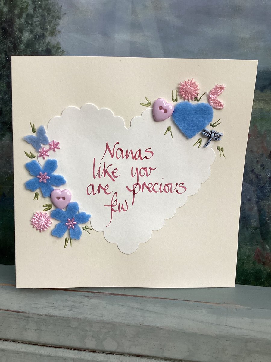 Handmade birthday card.Nanas birthday.Mothers birthday card.Birthday card.Friend