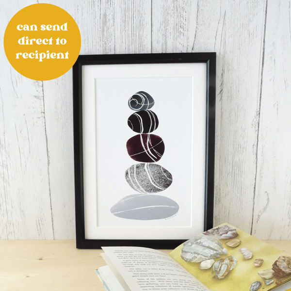 Cornish Pebble Stack Print