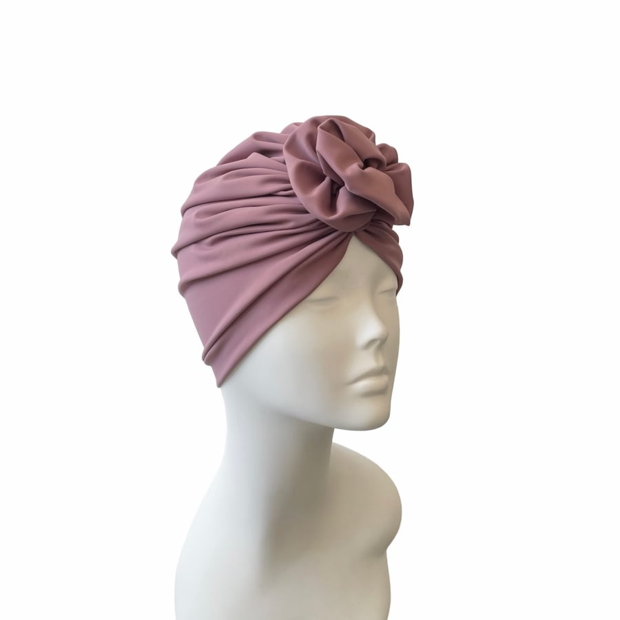 Colourful Swim Cap, Prettied Summer Pool Head Wrap Beach Turban, SPF 50 Swim Hat