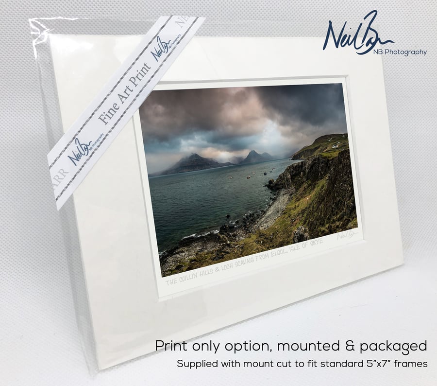 The Cuillin Hills & Loch Scavaig from Elgol, Skye - A6 (7" x 5") Unframed Print
