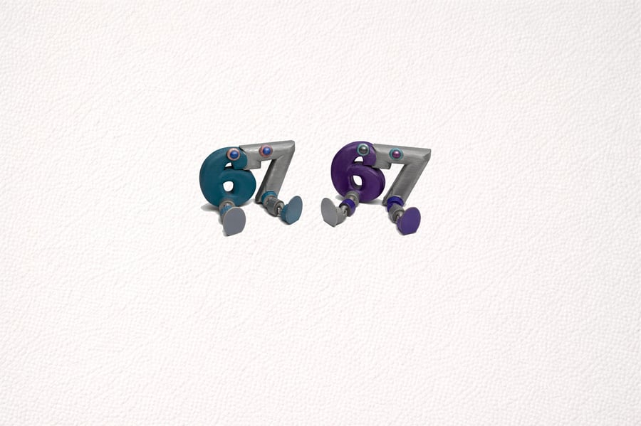 Adorable 3D Printed 67 Figure – 90-50-45mm – Fun Desk Decor