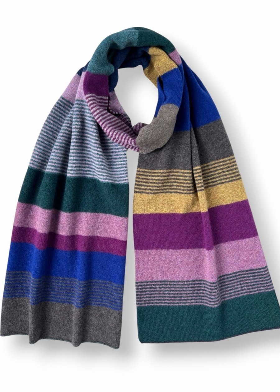 Engineered Stripe Big Scarf