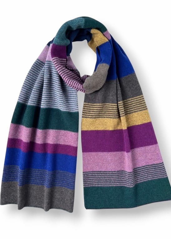 Engineered Stripe Big Scarf