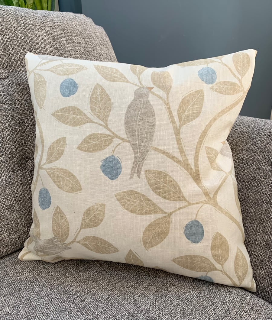 Sanderson Damson Tree cushion cover