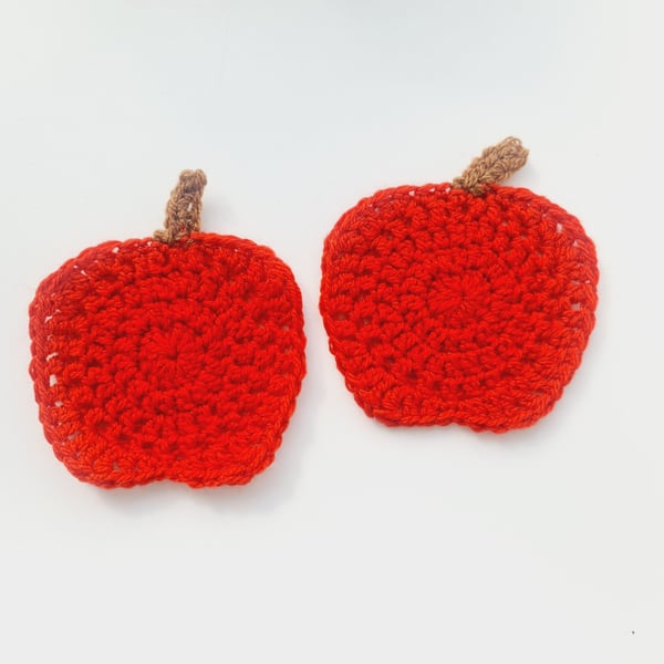 Red Apple Coasters Set of 2 - Summer Seconds