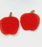 Red Apple Coasters Set of 2 - Summer Seconds
