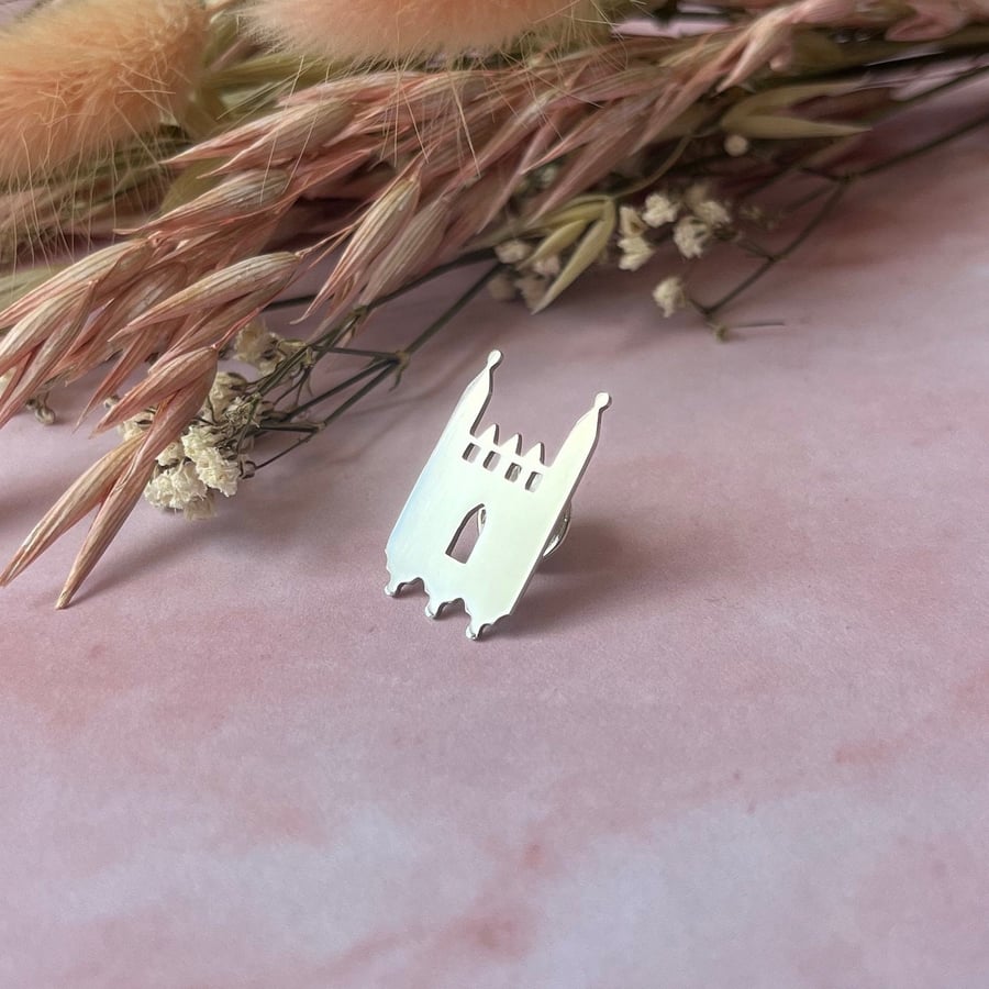 Abbey Tower Tie Tack Pin