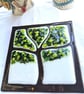 handmade fused glass Lemon Tree Plaque