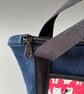 Denim cat bag. Toiletry or cosmetics make up bag.  - Image 3
