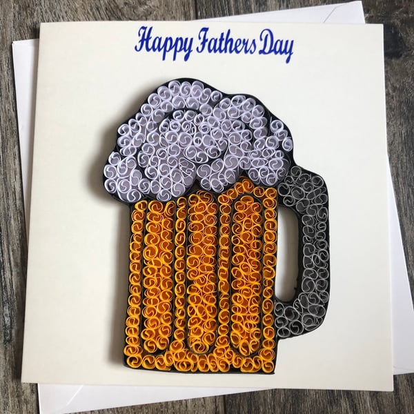 Father’s Day beer quilled card