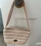 Cream and Natural Striped Small Tote - Image 2