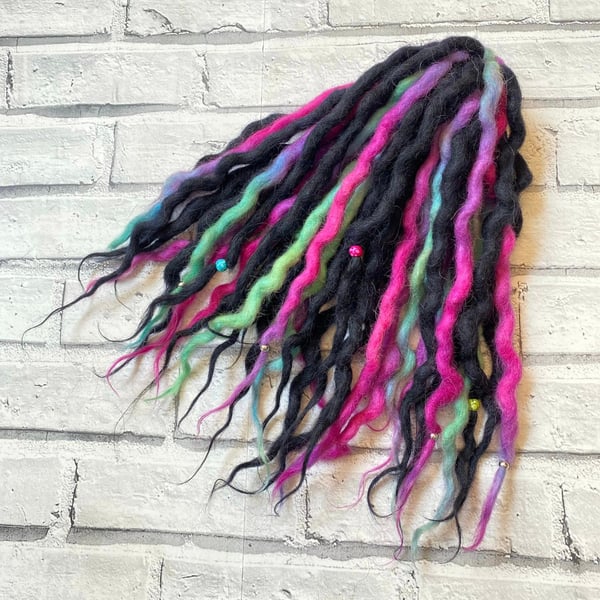 Dark Fae - Wool Dreadlocks - Choose Your Amount and Length 