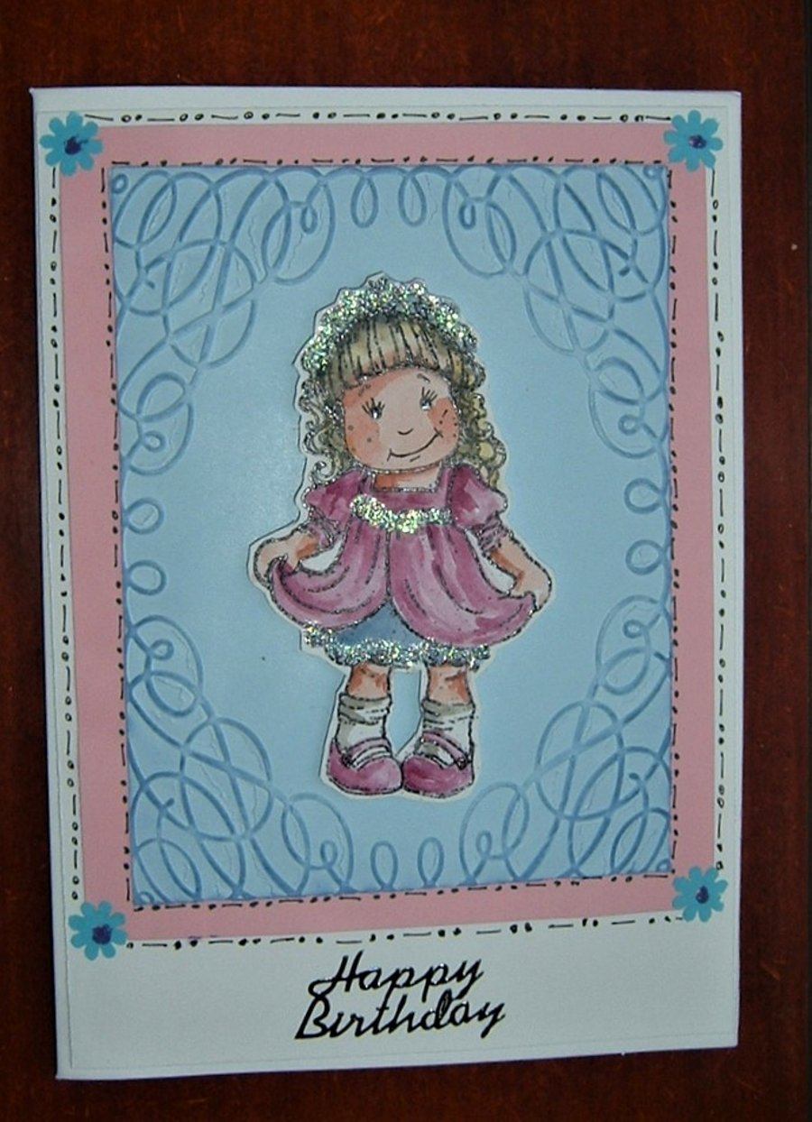 hand crafted birthday card ( ref f 407)
