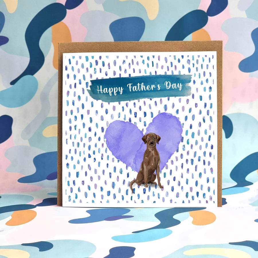 Brown Labrador Retriever Father's Day Card - 6x... - Folksy