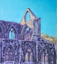 Tintern Abbey original oil pastel artwork