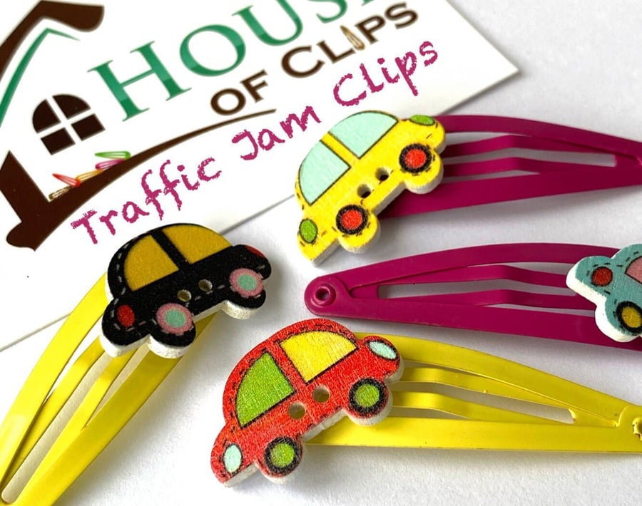 Traffic Jam Clips x2 - Car Non Slip Barrettes - Great Gift For Girls - Hair Clip