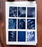 Blue Array 4 - Cyanotype & Acrylic Print Cards - with envelope