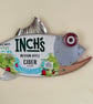 Inch`s Cider Weird Metal Fish Memorabilia Garden Bar Fisherman Wall Art Pub  