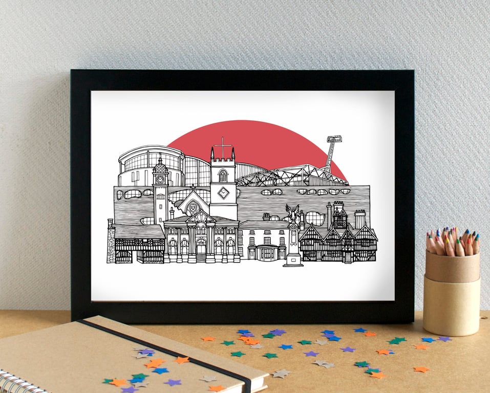 West Bromwich Skyline Art Print