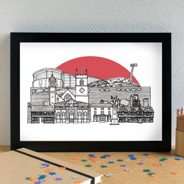 West Bromwich Skyline Art Print