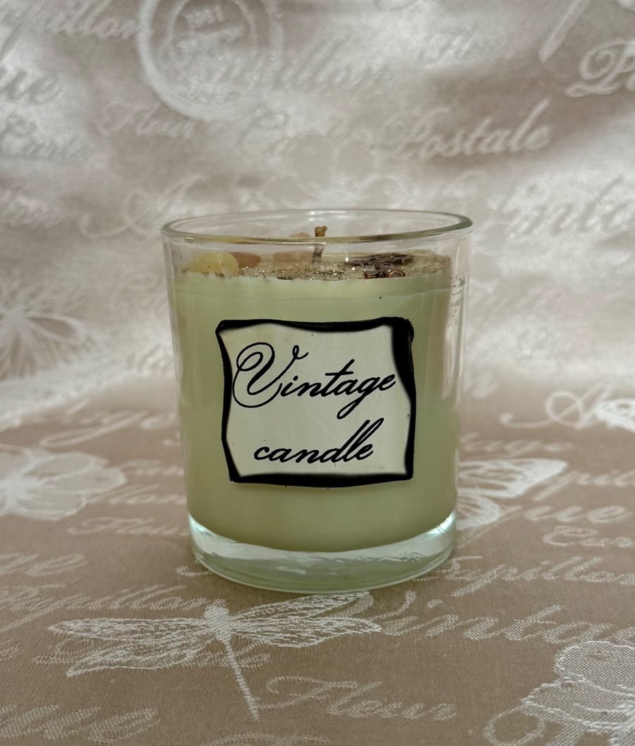 Vintage Key Candle – Witchy Crystal Jar Candle