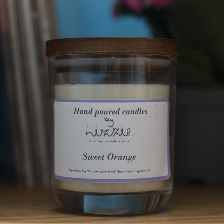 Scented Soy Wax Candle - Sweet Orange Fragrance