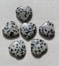 6 Dalmatian Jasper Solid Gemstone Polished Hearts - 20mm - Chakra Crafting - Image 3