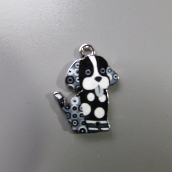 Dog Enamel Jewellery Charm