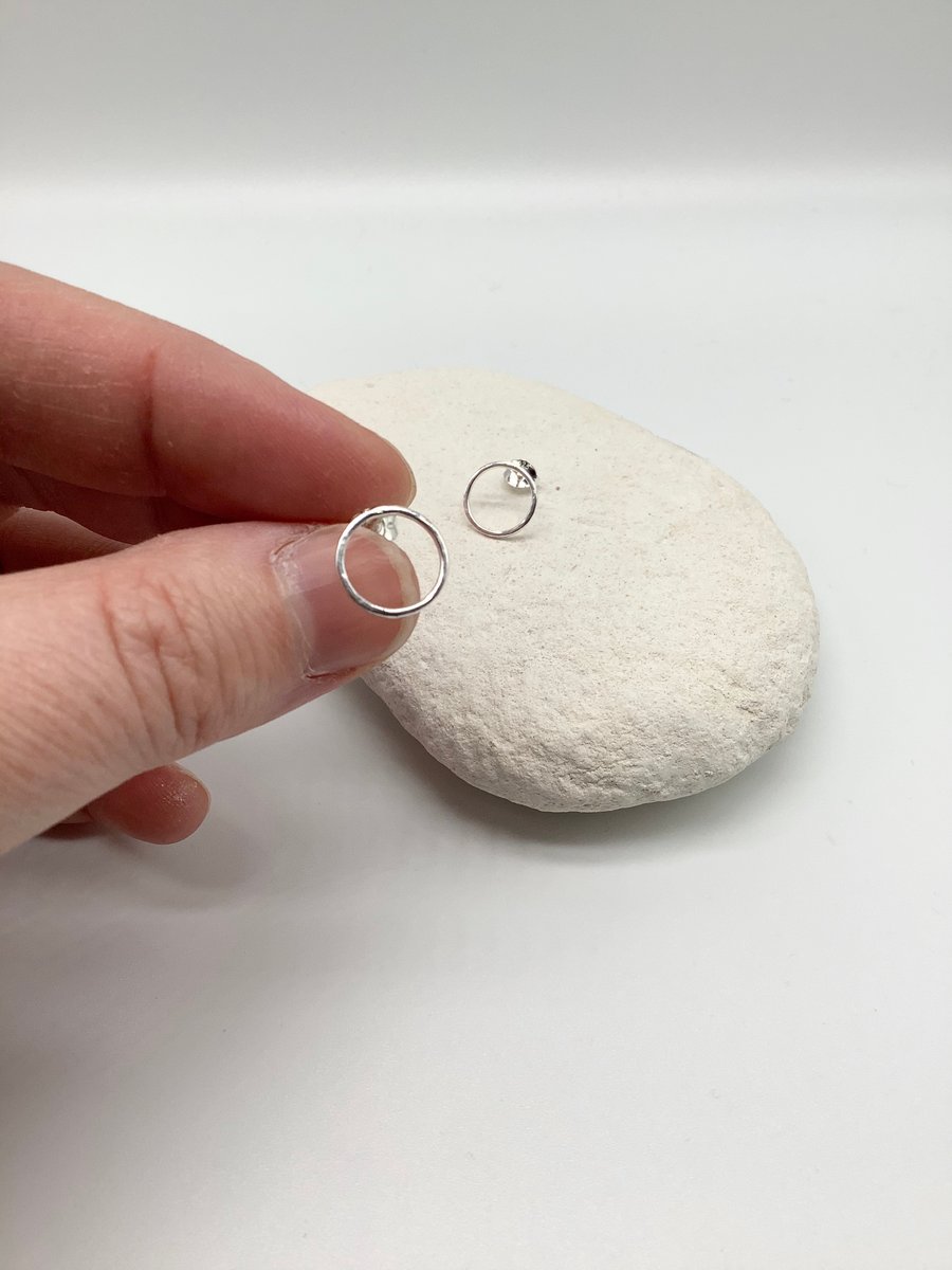Small Sterling Silver Bubble Stud Earrings