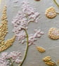 Birthday cards, wishes, love, yellow floral embossed card, blossom and foliage.  - Image 6