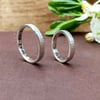 Handmade Personalised Silver Tree Bark Wedding Rings