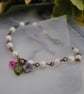 Pearl flower charm bracelet - Image 1