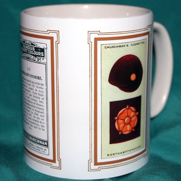 Cricket mug Northamptonshire 1928 cricket colours vintage design mug