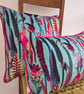 Printed Velvet Jungle Design Cushion Cover  - Image 3